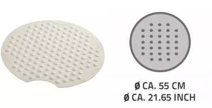 Противоскользящий коврик в ванну «Ridder» Tecno 68219new 55/55 каучук кремовый