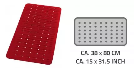 Противоскользящий коврик в ванну «Ridder» Playa 68306 80/38 каучук красный