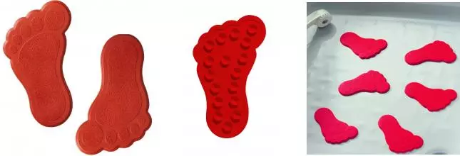 Комплект ковриков в ванну «Ridder» Slip-Not XXS 69506 каучук красный