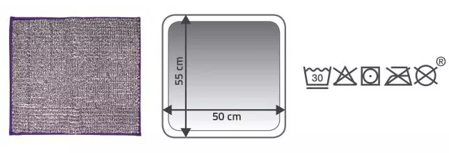 Коврик для ванной «Ridder» Fresh 7021813 50/55 полиэстер фиолетовый