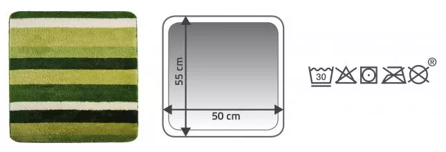 Коврик для ванной «Ridder» Carl 7102805 50/55 полиэстер зелёный