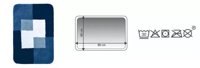 Коврик для ванной «Ridder» Coins 7103303 90/60 полиэстер синий