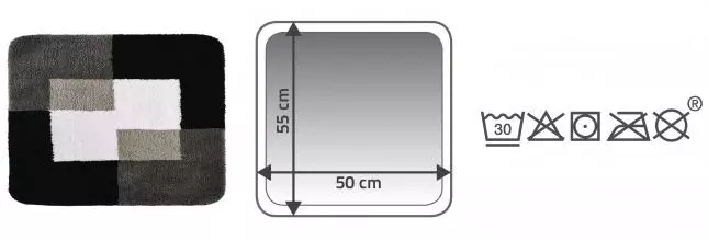 Коврик для ванной «Ridder» Coins 7103807 50/55 полиэстер серый