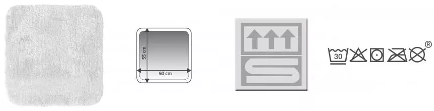 Коврик для ванной «Ridder» Chic 7104801 50/55 полиэстер белый