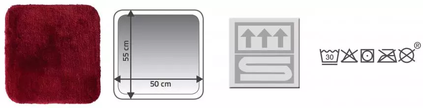 Коврик для ванной «Ridder» Chic 7104806 50/55 полиэстер красный