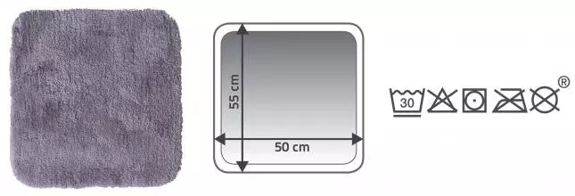 Коврик для ванной «Ridder» Chic 7104807 50/55 полиэстер серый