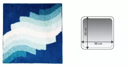 Коврик для ванной «Ridder» Streak 7107803 50/55 акрил синий