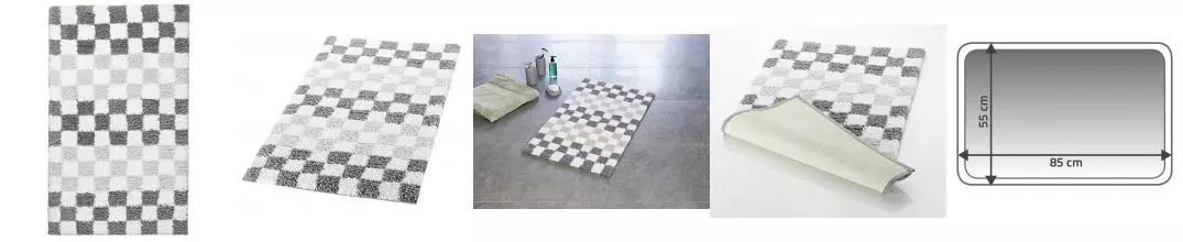 Коврик для ванной «Ridder» Grand Prix 716307 85/55 полиэстер серый