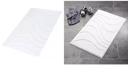 Коврик для ванной «Ridder» La ola 729301 90/60 полиэстер белый