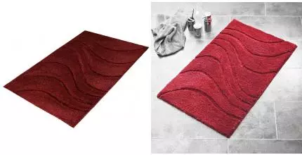 Коврик для ванной «Ridder» La ola 729316 90/60 полиэстер красный