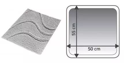 Коврик для ванной «Ridder» La ola 729807 50/55 полиэстер серый