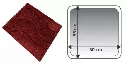Коврик для ванной «Ridder» La ola 729816 50/55 полиэстер красный