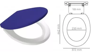 Сиденье для унитаза «Ridder» Miami О2101133 полипропилен с микролифтом синее