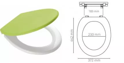 Сиденье для унитаза «Ridder» Miami О2101175 полипропилен с микролифтом зеленое