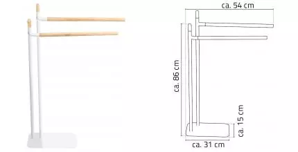 Стойка с аксессуарами «Ridder» Albany 11120101 напольная белая/светлое дерево Стойка с аксессуарами «Ridder» Albany 11120101 напольная белая/светлое дерево