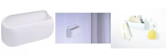 Контейнер для ванны «Ridder» 13101101 на стену белый