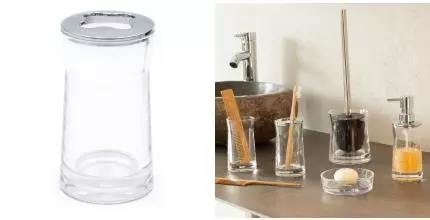 Стакан для зубных щёток «Ridder» Disco 2103200 на стол прозрачный Стакан для зубных щёток «Ridder» Disco 2103200 на стол прозрачный