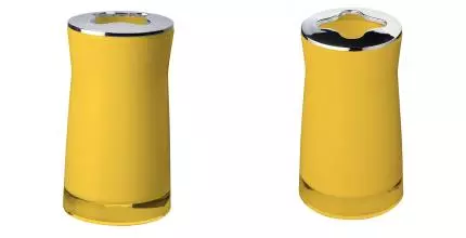 Стакан для зубных щёток «Ridder» Disco 2103204 на стол жёлтый Стакан для зубных щёток «Ridder» Disco 2103204 на стол жёлтый