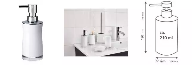 Дозатор для мыла «Ridder» Disco 2103501 на стол белый