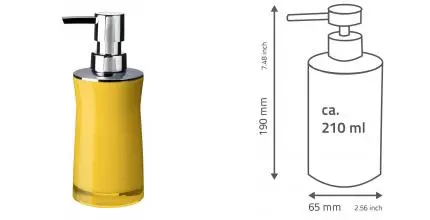 Дозатор для мыла «Ridder» Disco 2103504 на стол жёлтый Дозатор для мыла «Ridder» Disco 2103504 на стол жёлтый