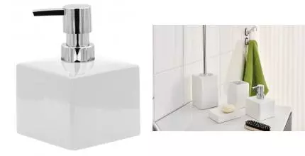 Дозатор для мыла «Ridder» Cube 2135501 на стол белый