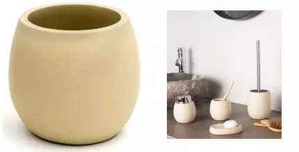 Стакан для зубных щёток «Ridder» Lina 2161109 на стол кремовый