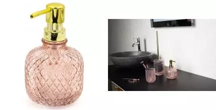 Дозатор для мыла «Ridder» Jade 2164502 на стол розовый прозрачный