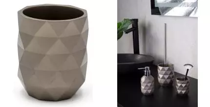 Стакан для зубных щёток «Ridder» Joyce 2165107 на стол серый металлик