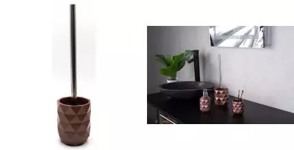 Ёршик для унитаза «Ridder» Joyce 2165408 напольный коричневый металлик