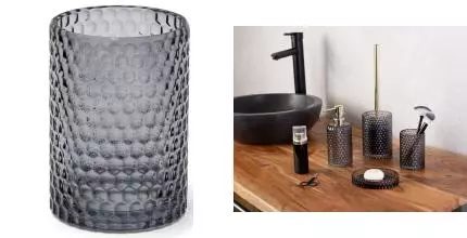 Стакан для зубных щёток «Ridder» Sherine 2166107 на стол серый