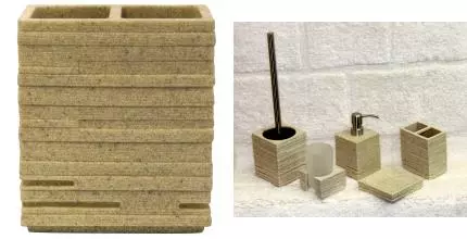 Двойной стакан для зубных щёток «Ridder» Brick 22150211 на стол бежевый