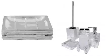 Мыльница «Ridder» Brick 22150327 на стол серебро