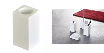 Стакан для зубных щёток «Ridder» Rom 22290101 на стол белый