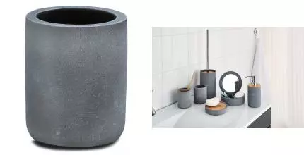 Стакан для зубных щёток «Ridder» Cement 2240107 на стол серый