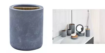 Стакан для зубных щёток «Ridder» Cement 2240207 на стол серый