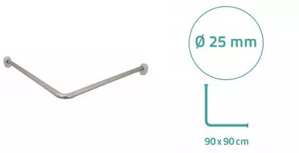 Карниз для поддона «Ridder» 59100 на стену 90/90 хром