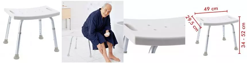 Табурет «Ridder» А00601101 напольный с регулируемой высотой белый/матовый хром