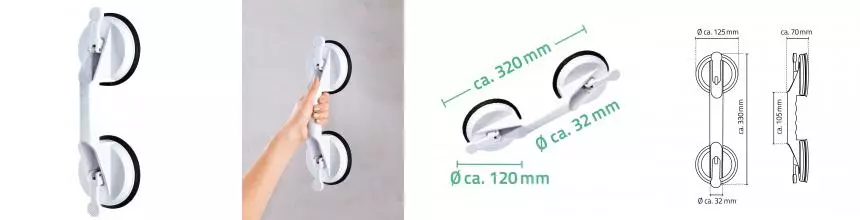 Поручень «Ridder» А0150201 на стену белый Поручень «Ridder» А0150201 на стену белый