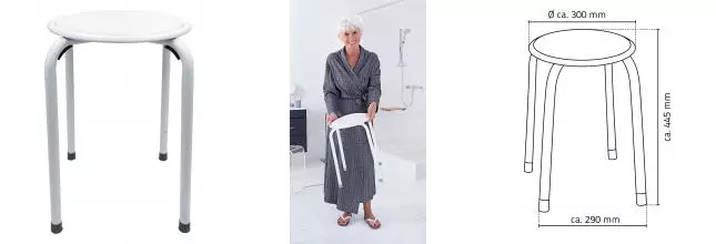 Табурет «Ridder» Classic А042101 напольный белый/матовый хром