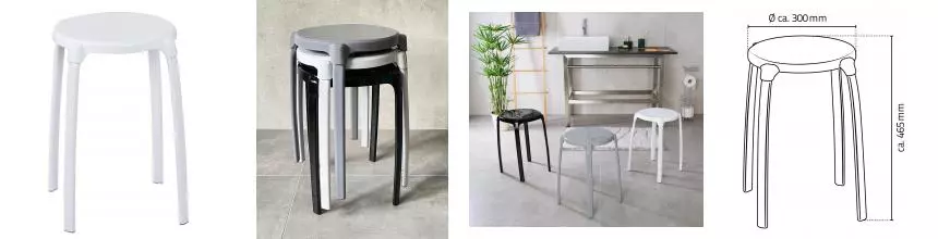 Табурет «Ridder» Max А1050101 напольный белый