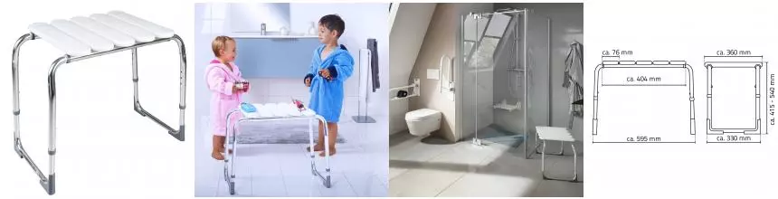 Табурет «Ridder» Pro А172101 напольный с регулируемой высотой белый/хром