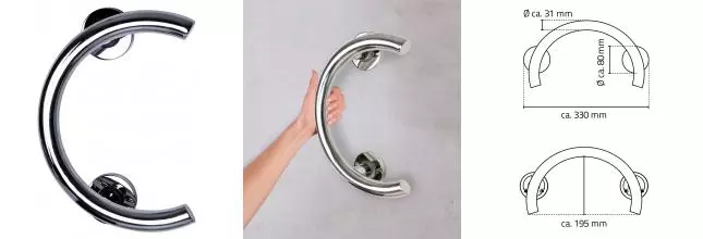 Поручень «Ridder» Art M А261100 на стену хром