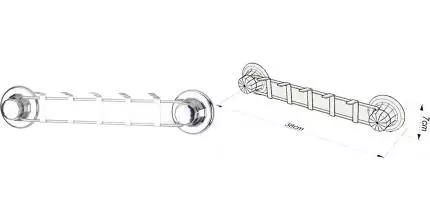 Планка с крючками «Tekno-tel» DM281 на стену хром