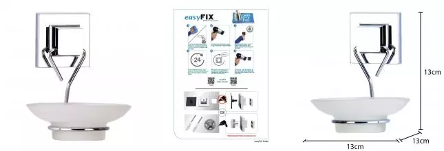 Мыльница «Tekno-tel» EF266 на стену хром Мыльница «Tekno-tel» EF266 на стену хром