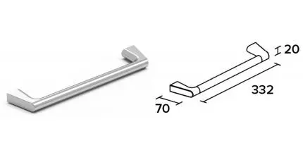 Полотенцедержатель «Koin» Cut CUT200 на стену хром