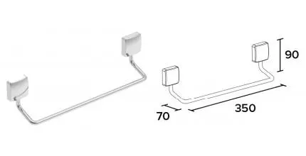 Полотенцедержатель «Koin» Nice NI200 на стену хром