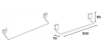 Полотенцедержатель «Koin» Nice NI210 на стену хром