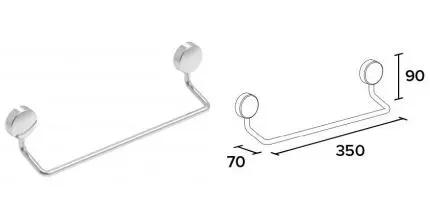 Полотенцедержатель «Koin» Simple SI200 на стену хром