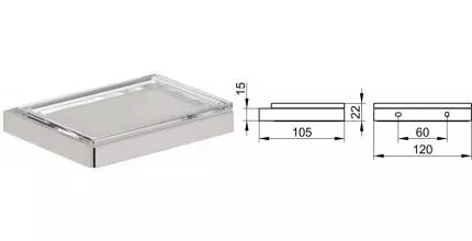 Мыльница «Keuco» Edition 11 11155059000 на стену шлифованный никель