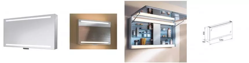 Зеркальный шкаф «Keuco» Edition 125 с подсветкой серебристый